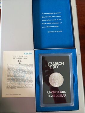 Uncirculated Morgan Silver Dollar Set - Blue Presentation